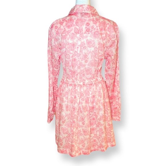 Victoria’s Secret Cottage Core Cotton Pink Floral Dress with Elastic Waist Sz 6 - Picture 4 of 10